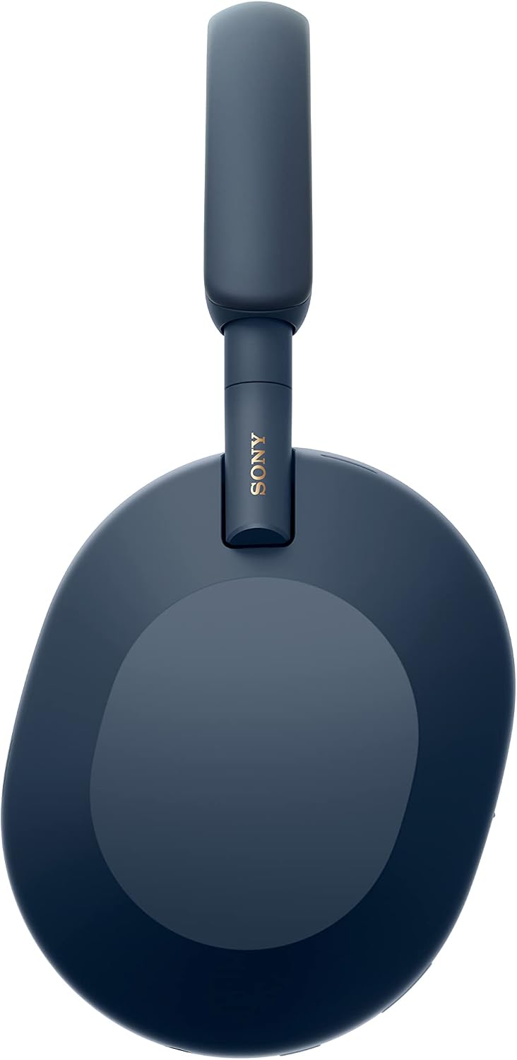Sony WH-1000XM5 Wireless Industry Leading Headphones with Auto Noise Canceling Optimizer, Crystal Clear Hands-Free Calling, and Alexa Voice Control, Midnight Blue WH1000XM5 (Renewed)