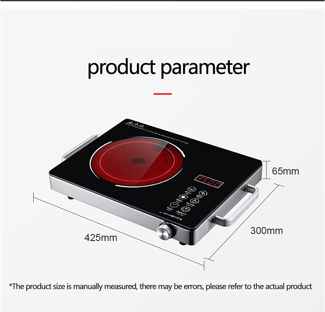 2200W Electric Induction Countertop Burner with 2 Handle LCD Sensor Touch Timer 6 Power Induction Burner for Cooking Induction Cooktop