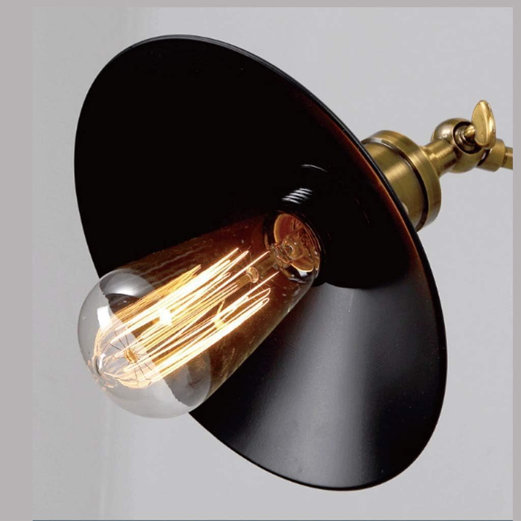 Sconce Wall Lighting Adjustable Wall Lamp Wrought Iron Wall Light Retro Nordic E27 Wall Sconce Bedroom Bedside Staircase Living Room Bathroom Light Fixtures(Single Head)