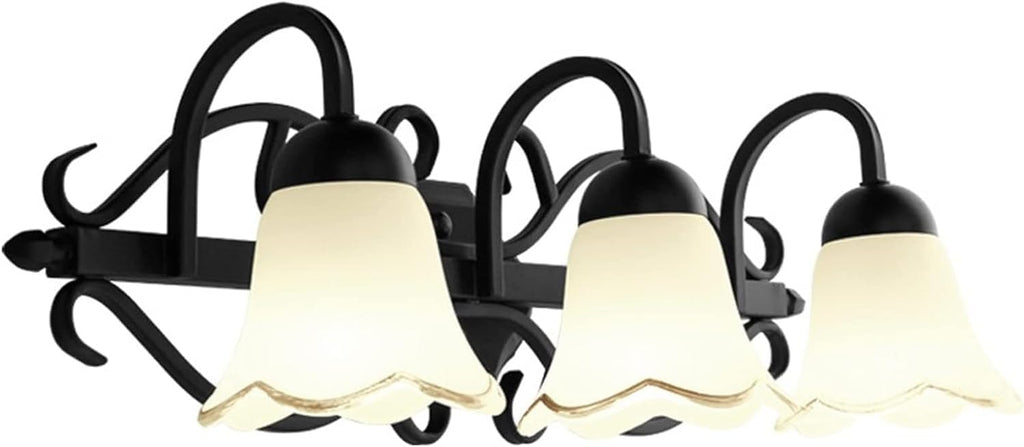 Wall Lamp European Wall Light Mirror Light Compatible with Bathroom - American Black Finishing Fixture Wall Lamp, Wrought Iron Wall Light ?, Wall Light