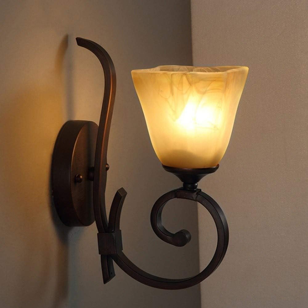 Wall lamp, Creative Gooseneck Black Wall Light Retro Personality Wall Illumination Fixtures Country Wrought Iron Wall Sconce Hotel Aisle Bar Lobby Home Decoration Wall Lant(Single Head)