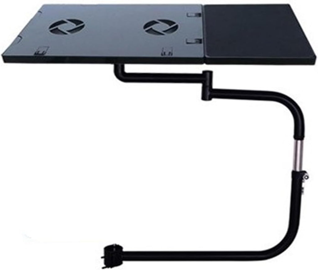 Full-motion chair clip keyboard stand laptop desk mouse pad laptop stand with fan(Black)