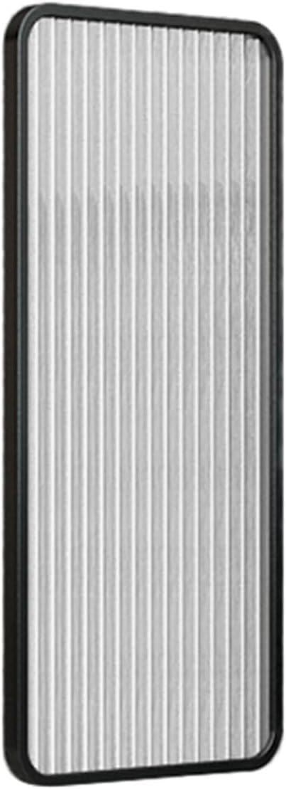 Urinal Privacy Screen Toilet Partition, Wall-Mounted Wrought Iron Tempered Glass Urinal Barrier Divider Partition for Public Space, Bathroom, Hotel (Black)