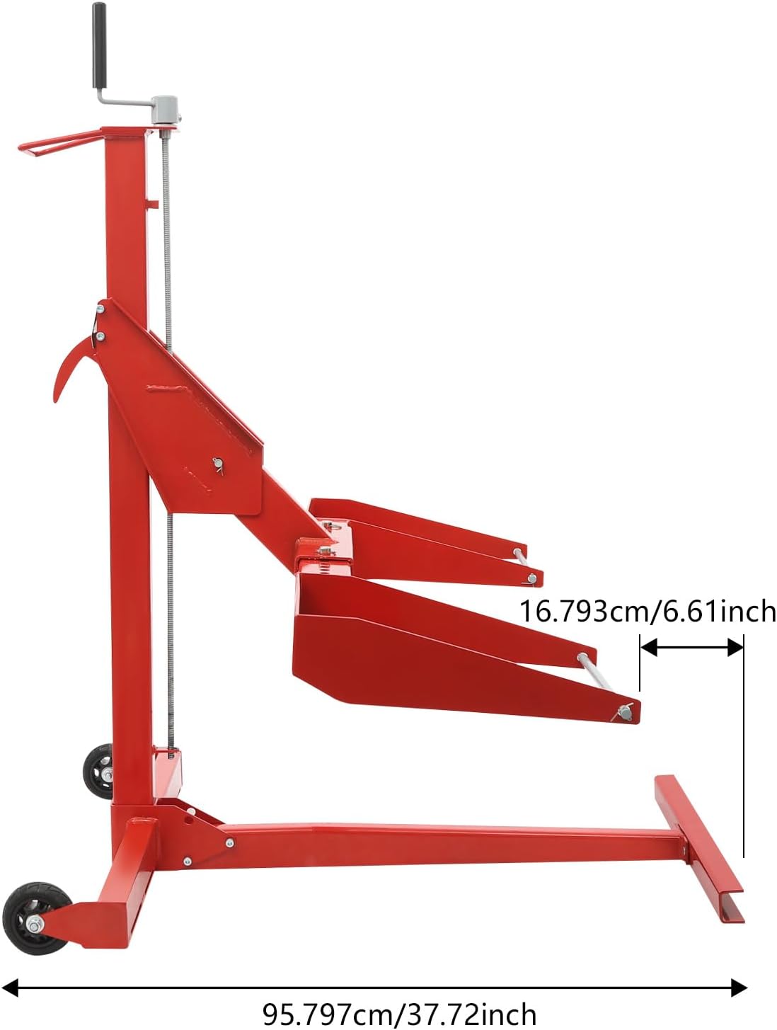 Lawn Mower Lift, 29 Inch Lawn Mower Lift Tool Adjustable Movable Lawn Mower Lift Solid Carbon Steel Lawnmower Lifting Machine for Riding Lawn Mower, Zero Turn Lawn Mowers (750lb Regular)