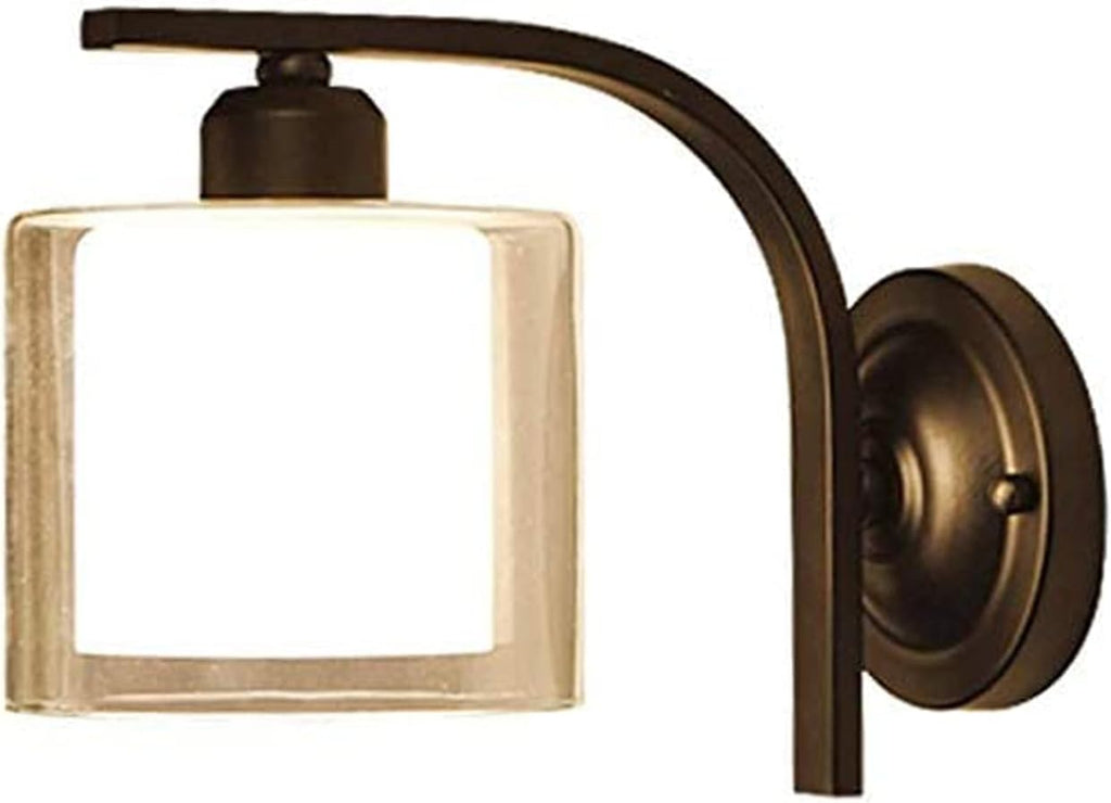 YONG - FR Wall Lamps, European Simple Wall Light, Black Wrought Iron Small Wall Lamp, Hotel Balcony Wall Luminaire, for Corridor Bedroom Kitchen Café Bathroom Wall Lantern