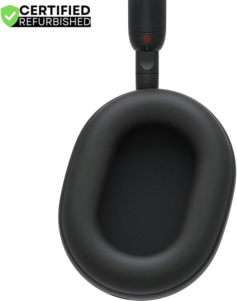 Sony (Refurbished WH1000XM5/B Wireless Industry Leading Noise Canceling Headphones Black Bundle with 2 YR CPS Enhanced Protection Pack (Renewed)