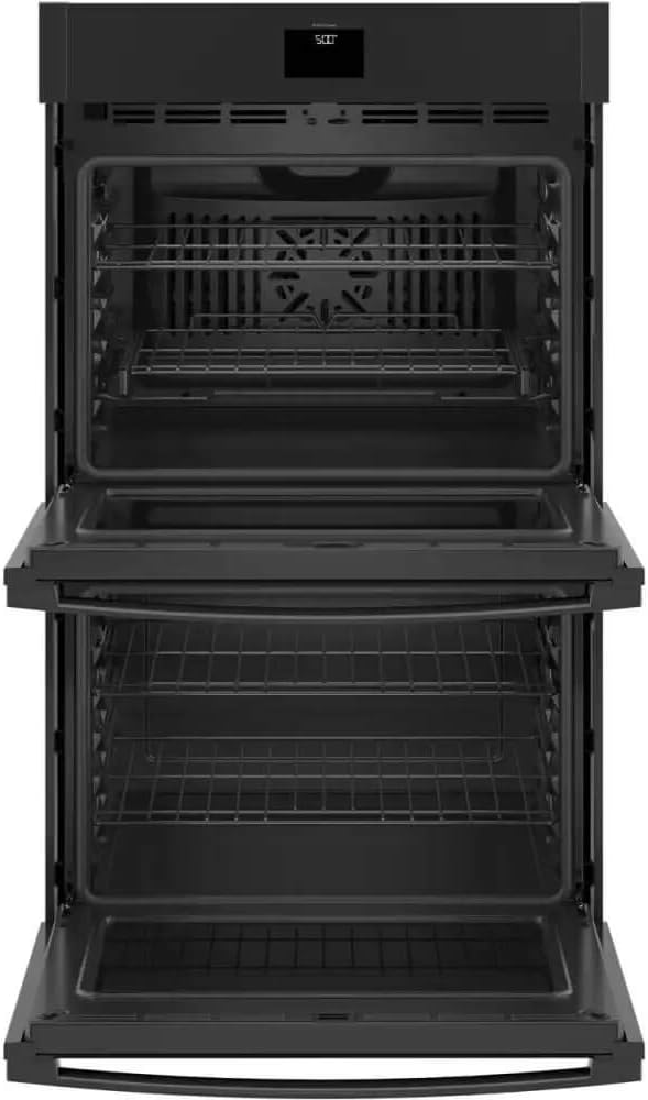 GE JTD5000DNBB 30' Double Wall Oven with 10 cu. ft. Total Capacity True Convection Touch Control and WiFi Connectivity in Black