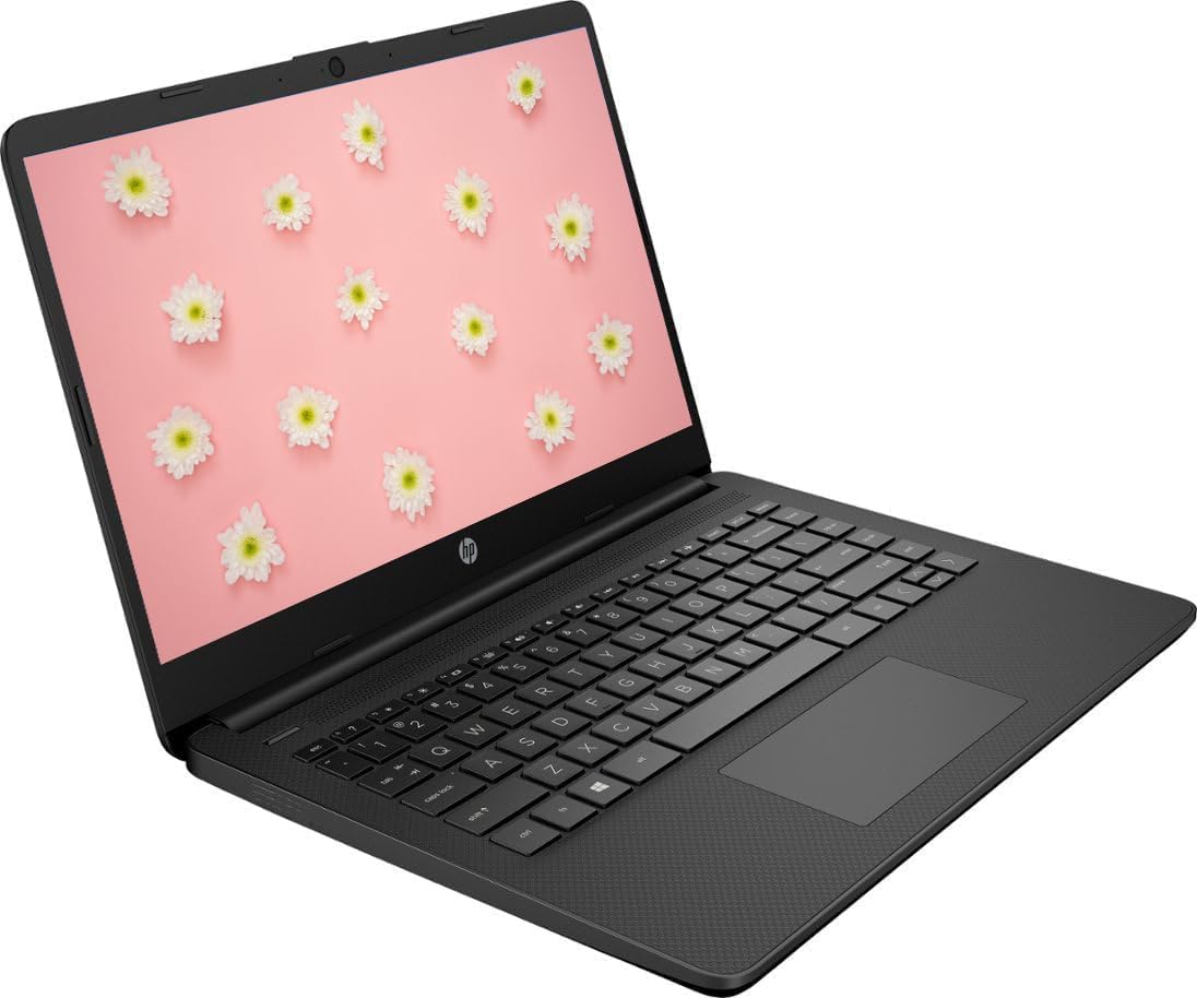 HP 2023 14' HD IPS Touchscreen Laptop, Intel Celeron Processor Up to 2.80GHz, 4GB SDRAM, 64GB SSD, Super-Fast WiFi, Windows 11 OS, Dale Black (Renewed)