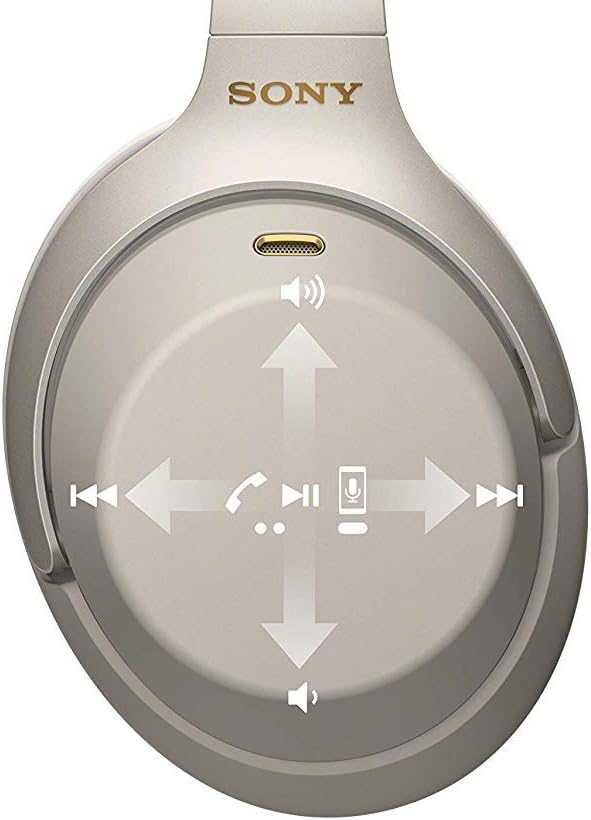 SONY WH1000XM3 Bluetooth Wireless Noise Canceling Headphones Silver WH-1000XM3/S (Renewed)