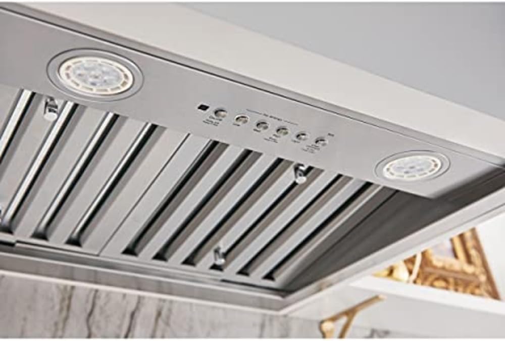 GE Profile Smart Range Hood Insert | 30 Inch Kitchen Exhaust Fan with 4 Speeds, Dimmable LED Lights | Wifi Connectivity & Smart Home Kitchen Essentials for Frequent Cooks | 610 CFM | Stainless Steel