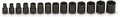 Wright Tool 359 3/8 Inch Drive 14 Piece 6 Point Standard Metric Impact Socket Set 6mm to 19mm Wright Drive 2.0 Oiled Black Oxide Forged Steel Made in USA