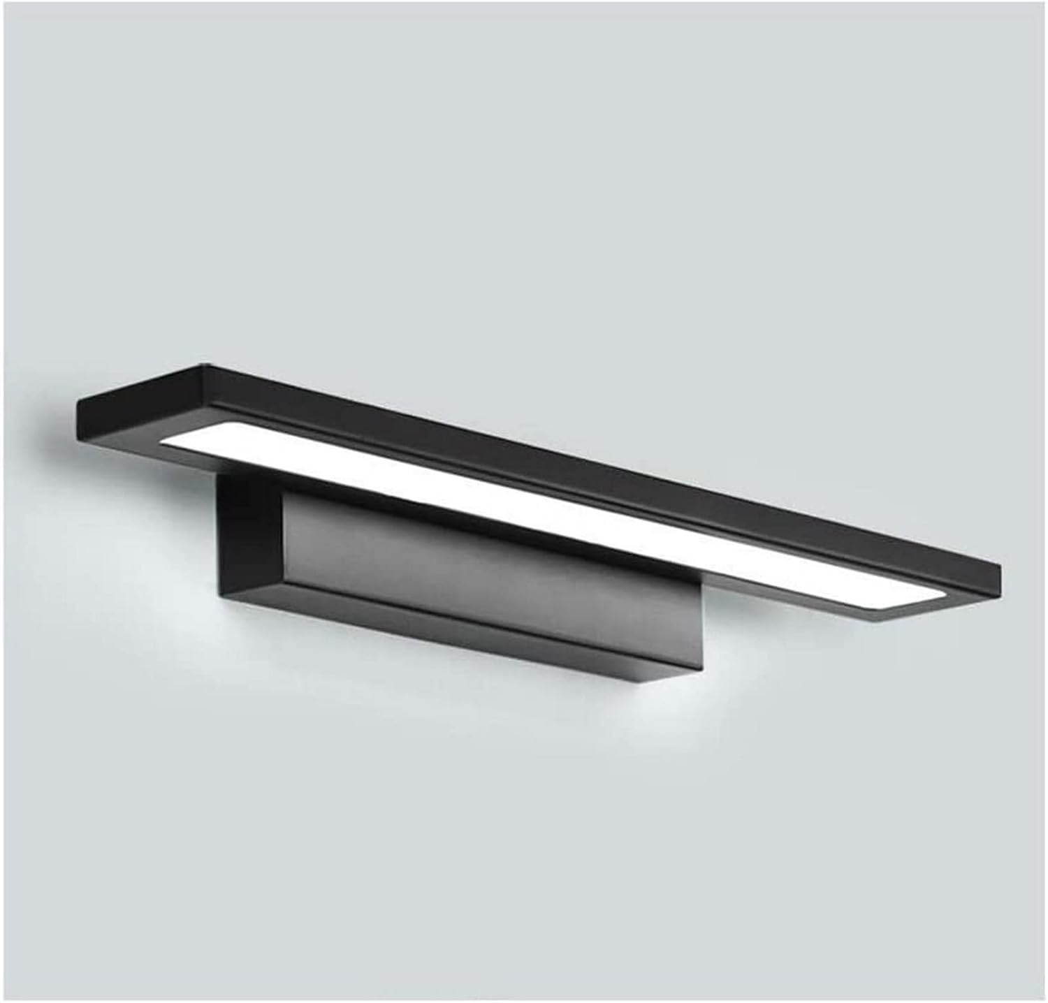 Lamp for Wall, Mirror Light Mirror Front Light Modern Minimalist LED Wrought Iron Acrylic Bathroom Wall Lamp (Color:White-21W/52CM) Home Decor Wall Lamp(Black 21w/52cm)