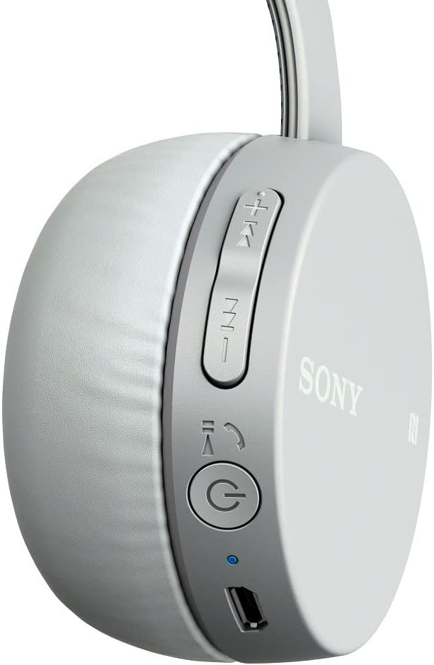 Sony WH-CH400 Wireless Headset/Headphones with mic for phone call, Gray