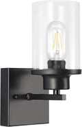 Retro Industrial Style Wall Lamp with Glass Lampshade, Indoor Mirror Light Fixture Featuring Wrought Iron Frame, Vintage Decorative Wall Lighting for Bedroom, Bathroom, or Hallway
