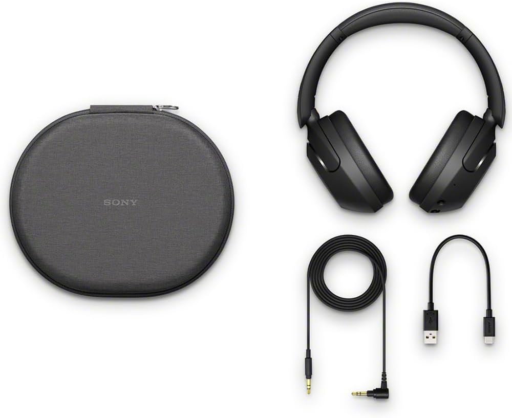Sony WHXB910N/B Wireless Over-Ear Noise Cancelling Headphones Black (Renewed) Bundle with 2 YR CPS Enhanced Protection Pack