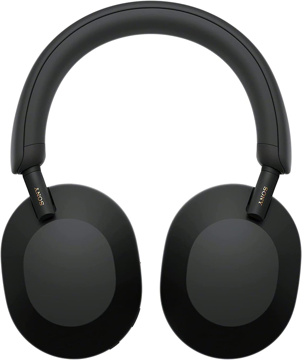 Sony WH-1000XM5 Premium Noise Canceling Headphones, Auto NC Optimizer, 30-Hour Battery, Alexa Voice Control, Black Bundle with Deco Gear Pro Audio Headphone Stand in Matte Black/Red