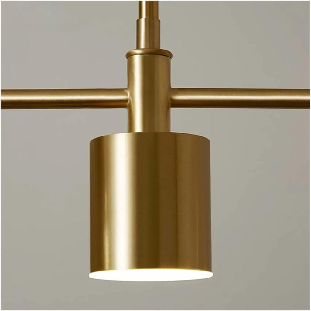 Wrought Iron led Chandelier Modern Black Gold Long Strip 4 Lights Dining Room Kitchen bar - Hanging Light fixtures, Single Chandelier