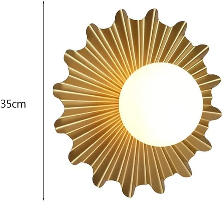 Wall Lamp Wrought Iron Wall Lights Sconce Glass Lampshade Indoor 1-Light Led Night Light Fixture Living Room Bathroom Wall Lantern Children's Bedroom Bedside Lighting