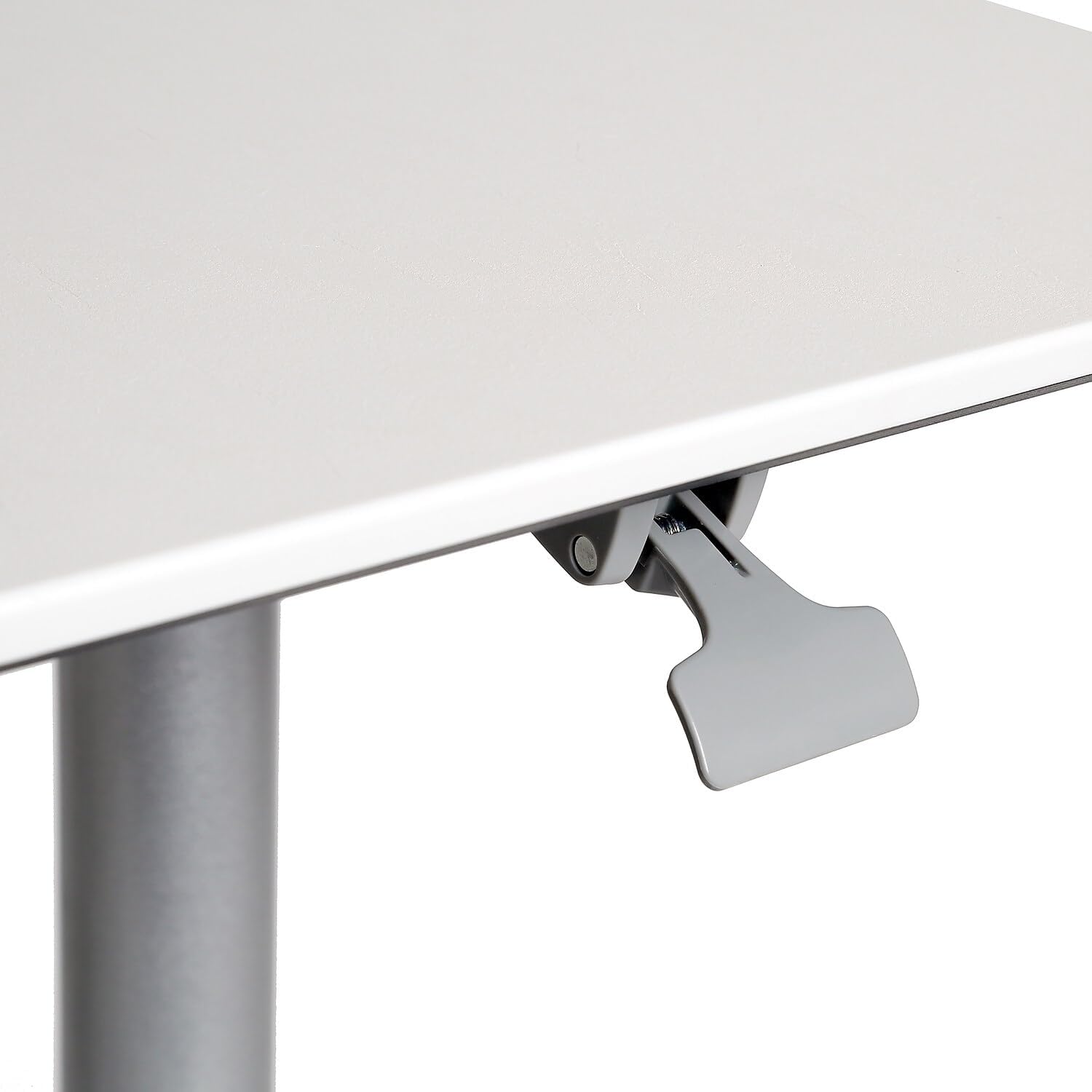 Seville Classics AIRLIFT XL 28' Pneumatic Height Adjustable Sit-Stand Mobile Laptop Computer Desk Cart (27.1' to 41.9' H), White