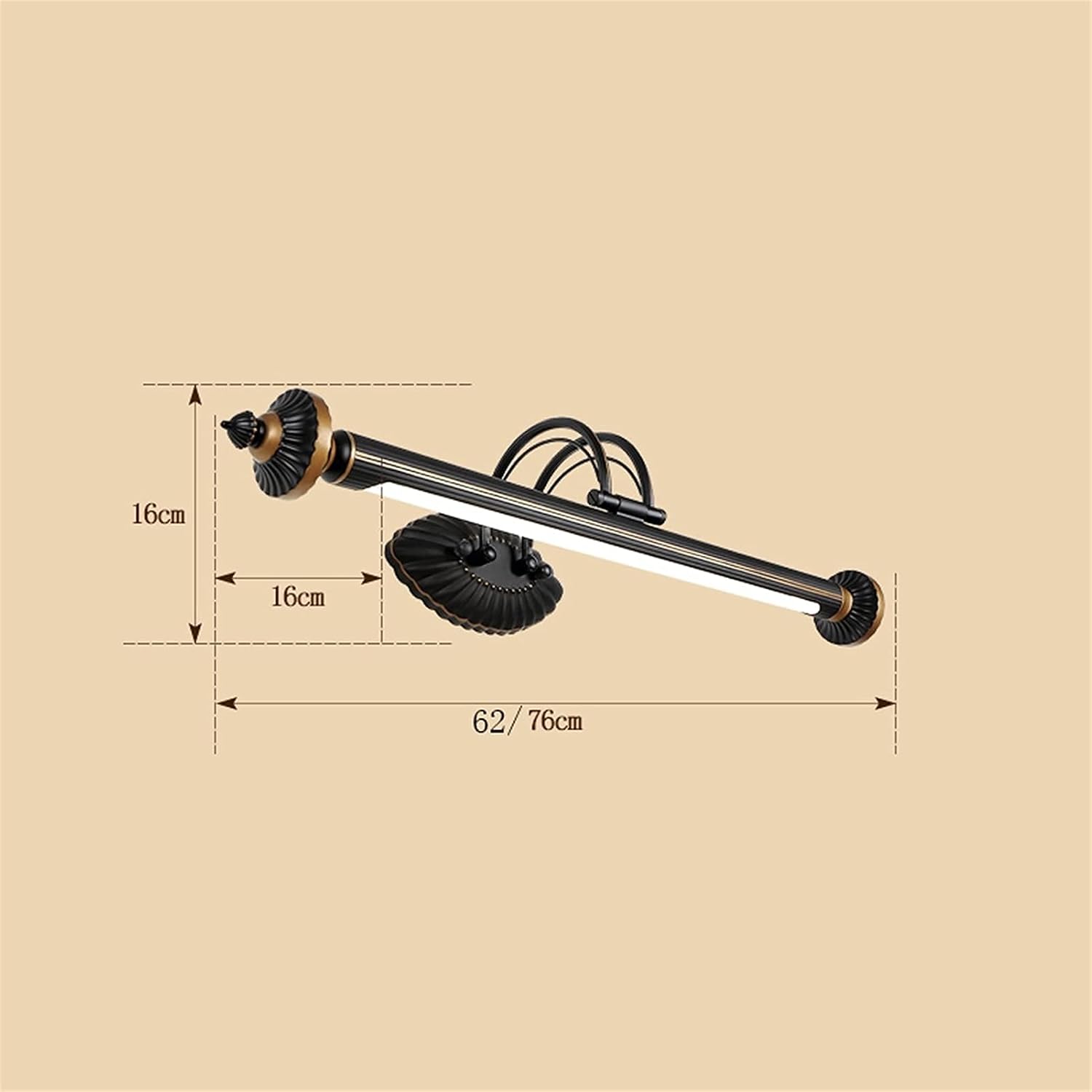 Mirror Light LED Mirror Light Wrought Iron Modern Bathroom Wall Lighting Fixtures Compatible with Bathroom Dressing Table Wall Lamp Dressing