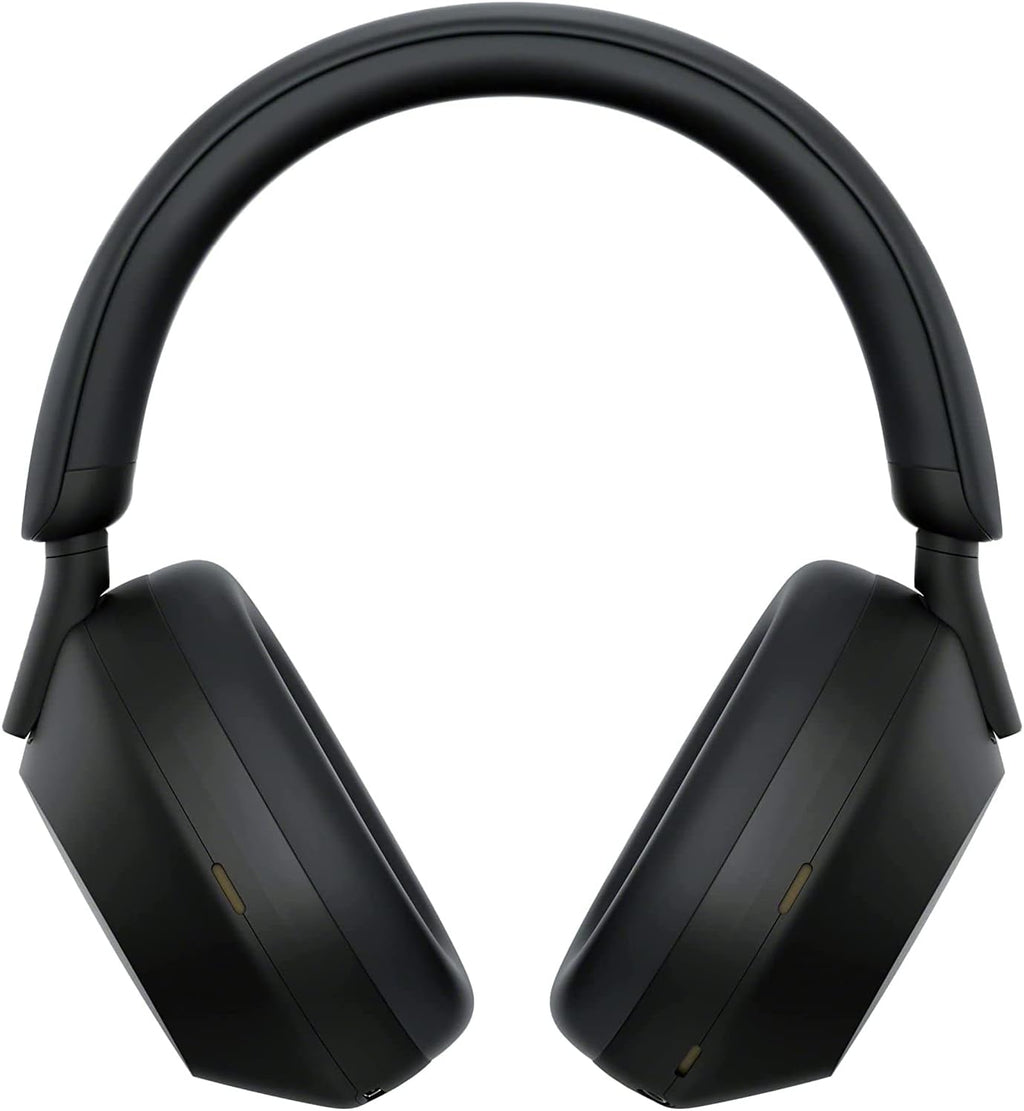 Sony WH-1000XM5 Premium Noise Canceling Headphones, Auto NC Optimizer, 30-Hour Battery, Alexa Voice Control, Black Bundle with Deco Gear Pro Audio Headphone Stand in Matte Black/Red