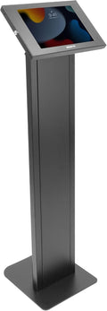 Mount-It! Anti-Theft iPad Floor Stand Kiosk, Locking Tablet Floor Stand for iPad Gen 7–11 & A16, Air & Pro (10.2'–11'), Commercial Kiosk for Retail, Lobby & Trade Show, Black