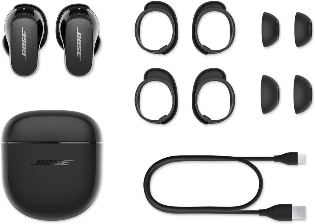Bose QuietComfort Earbuds II, Wireless, Bluetooth, Proprietary Active Noise Cancelling Technology in-Ear Headphones with Personalized Noise Cancellation & Sound, Triple Black
