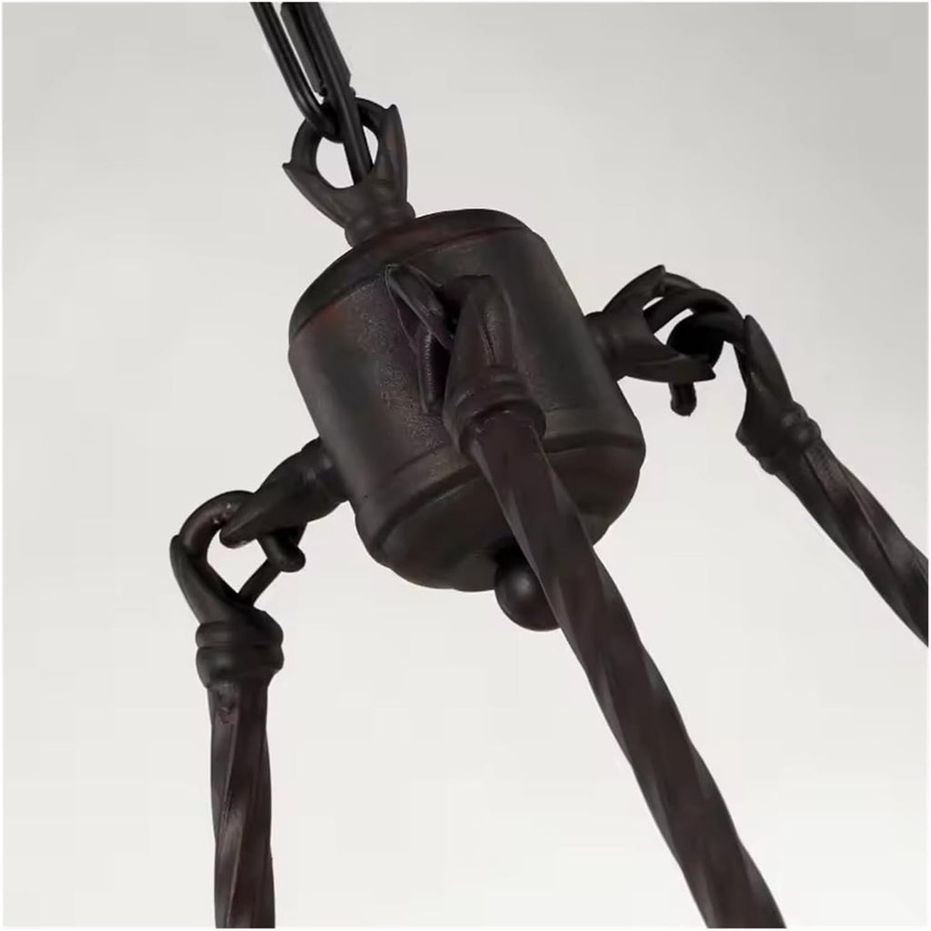 Industrial Vintage Black Chandelier for Kitchen Bedroom Living Room Indoor Lighting Retro Wrought Iron Antique Pendant Lights,Dining Light Fixtures