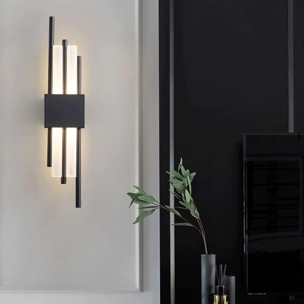 Wall Sconces Nordic Wrought Iron Wall Sconce Modern Minimalist Art Wall Light Wall Mounted Lighting Fixture for Bedroom Bathroom Villa Balcony Decoration Wall Sconce Lighting ( Color : Trichromatic Di