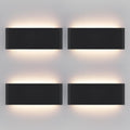 Mille Luckiole 15Inch Bathroom Vanity Mirror Light,5-in-1 CCT 3000K/3500K4000K/5000K/6500K Selectable Hallway LED Wall Light,Modern LED Sconce Wall for Stairwell,Bedroom,20W Black 4 Pack Led Wall Lamp