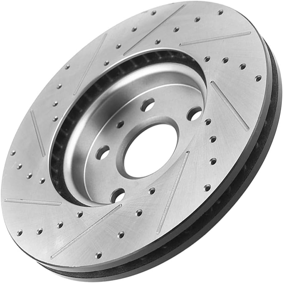 Front Disc Brake Rotors and Ceramic Brake Pads Kit for 2010-2017 Chevy Equinox/GMC Terrain, 2014-2020 Chevy Impala, 2013-2015 Chevy Malibu, 2010-2016 Buick Lacrosse, 2011-2017 Buick Regal
