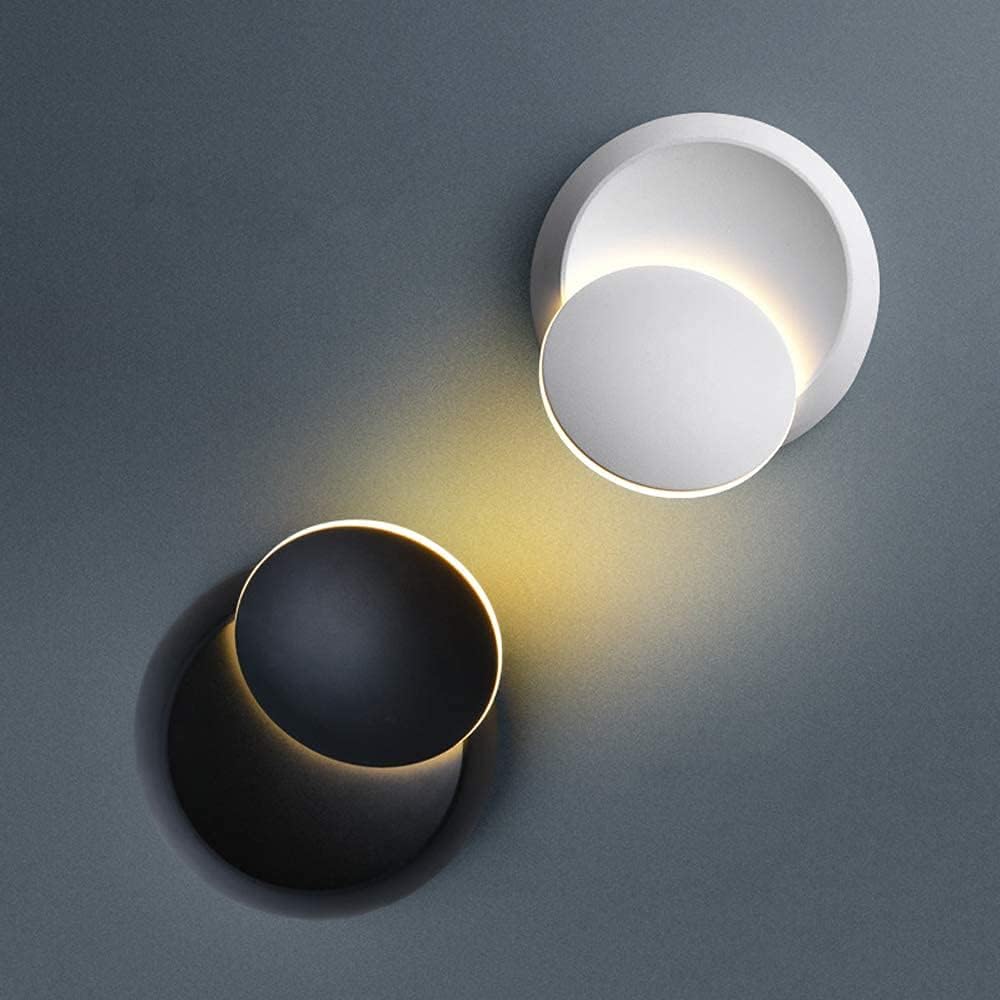 Wall Lights,Led 5W Modern Wrought Iron Wall Lamp Adjustable Rotatable 350 Degree Direction Lighting Fixtures for Living Room Bedroom Bathroom Stairs Hallway, Warm White
