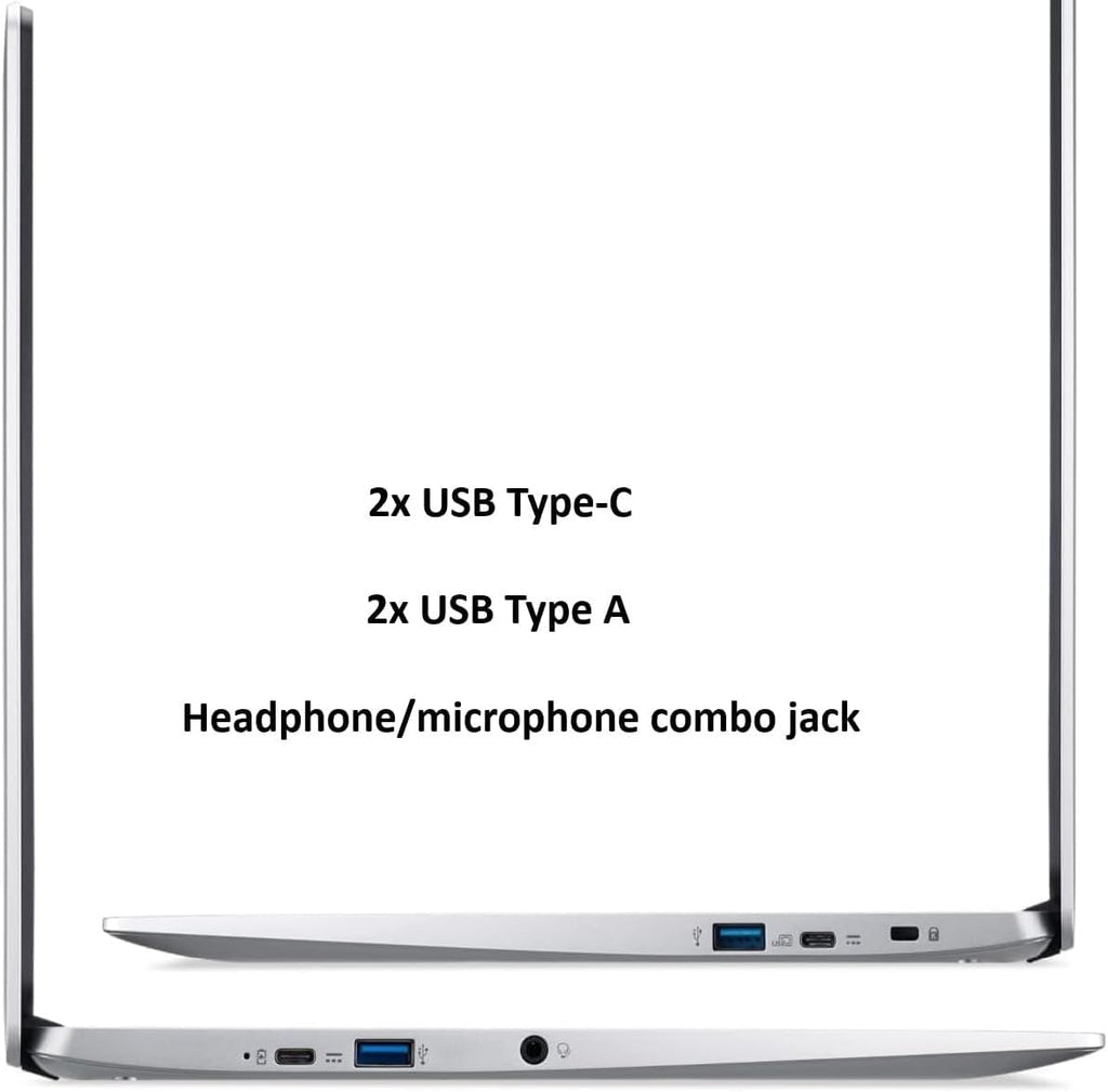 Acer Chromebook 315 Laptop (15.6' FHD, Intel Celeron N4500, 4GB RAM, 128GB Storage (64GB eMMC + 64GB SD Card) Home & Student, Long Battery Life, Numeric KB, Wi-Fi, Webcam, IST Hub, Chrome OS, Silver