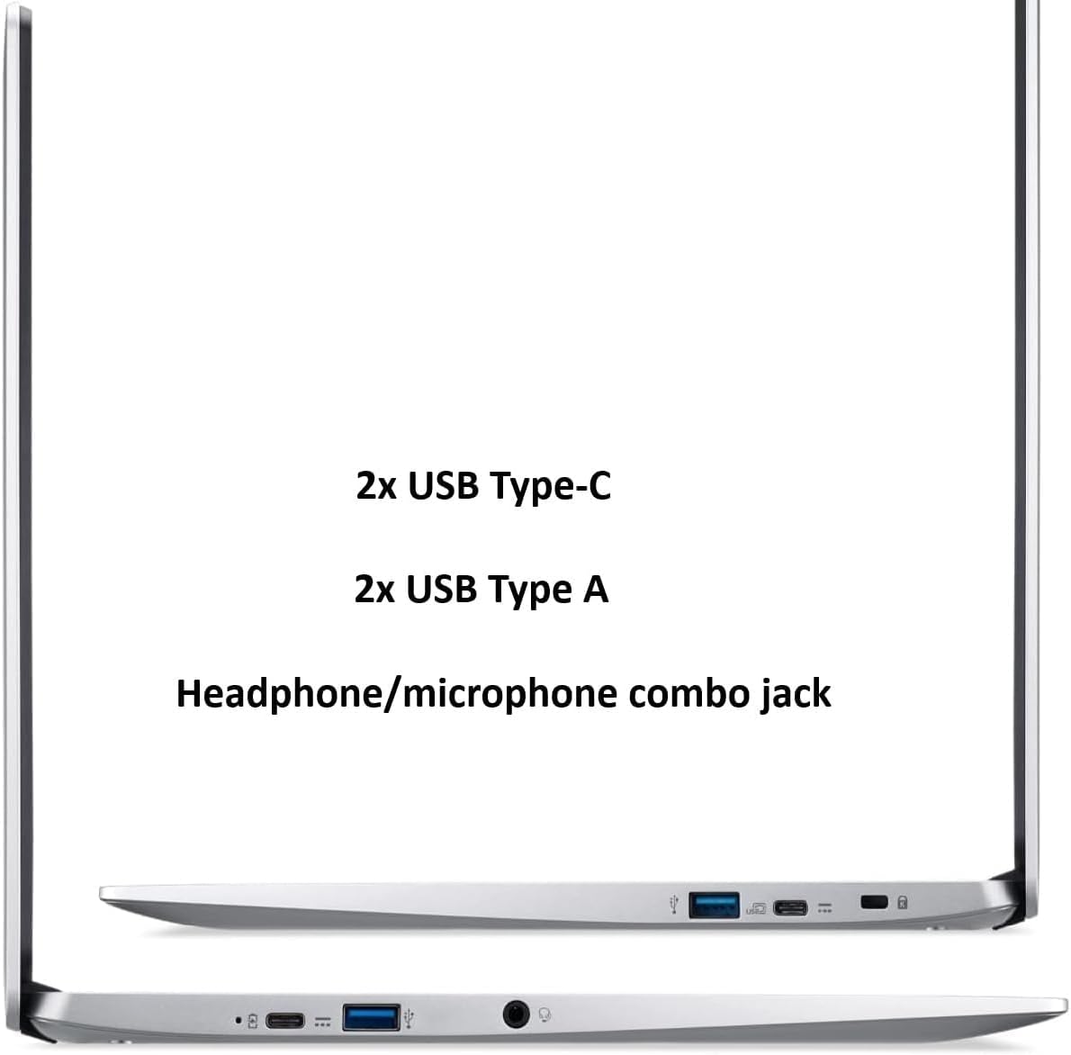 Acer Chromebook 315 Laptop (15.6' FHD, Intel Celeron N4500, 4GB RAM, 128GB Storage (64GB eMMC + 64GB SD Card) Home & Student, Long Battery Life, Numeric KB, Wi-Fi, Webcam, IST Hub, Chrome OS, Silver