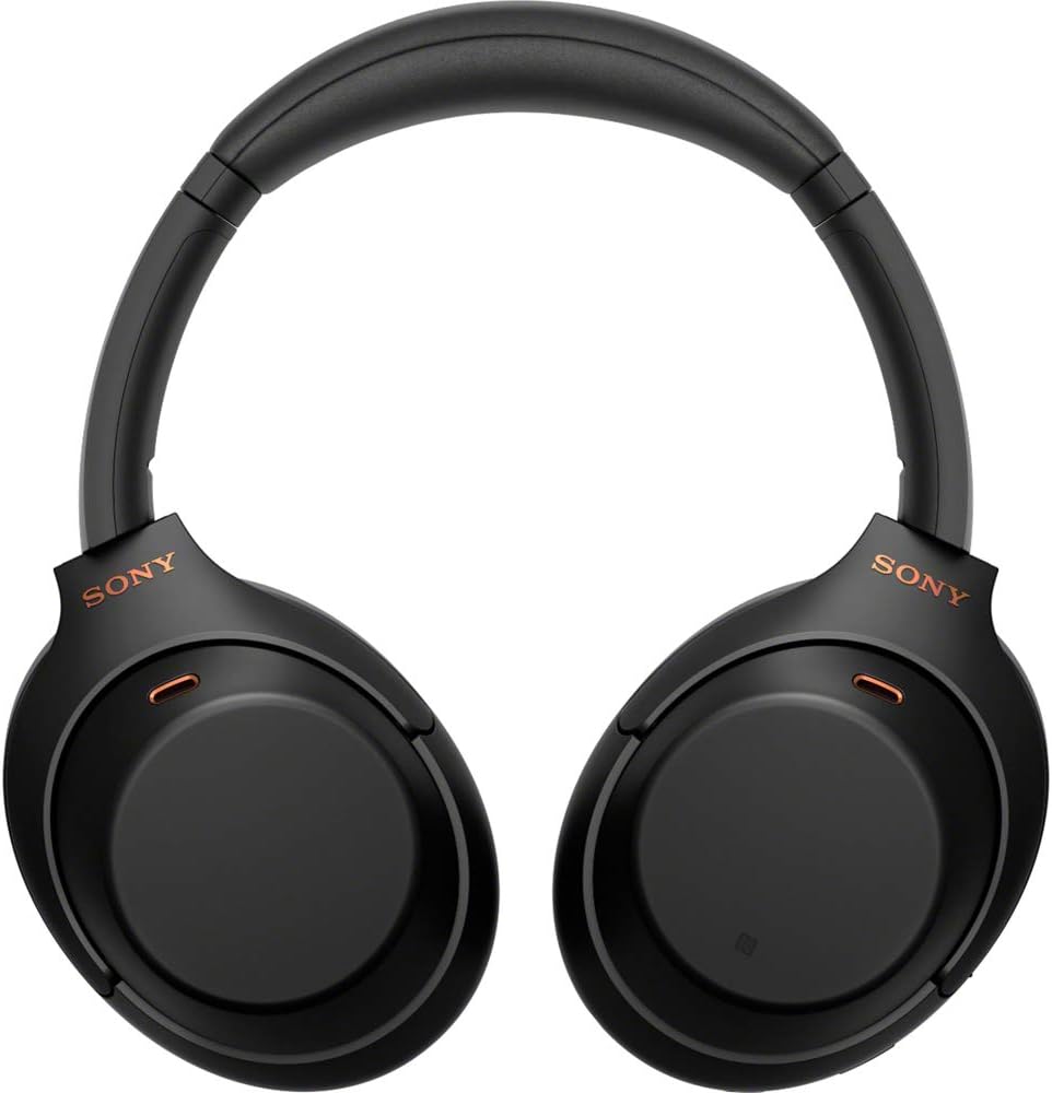 Sony WH1000XM4/B Premium NC Wireless Over-The-Ear Headphones Bundle with Deco Gear Premium Hard Body Case + Converter Adapter Type C + Mizco Travelocity in-Ear Headphone + 2 Year Protection Pack