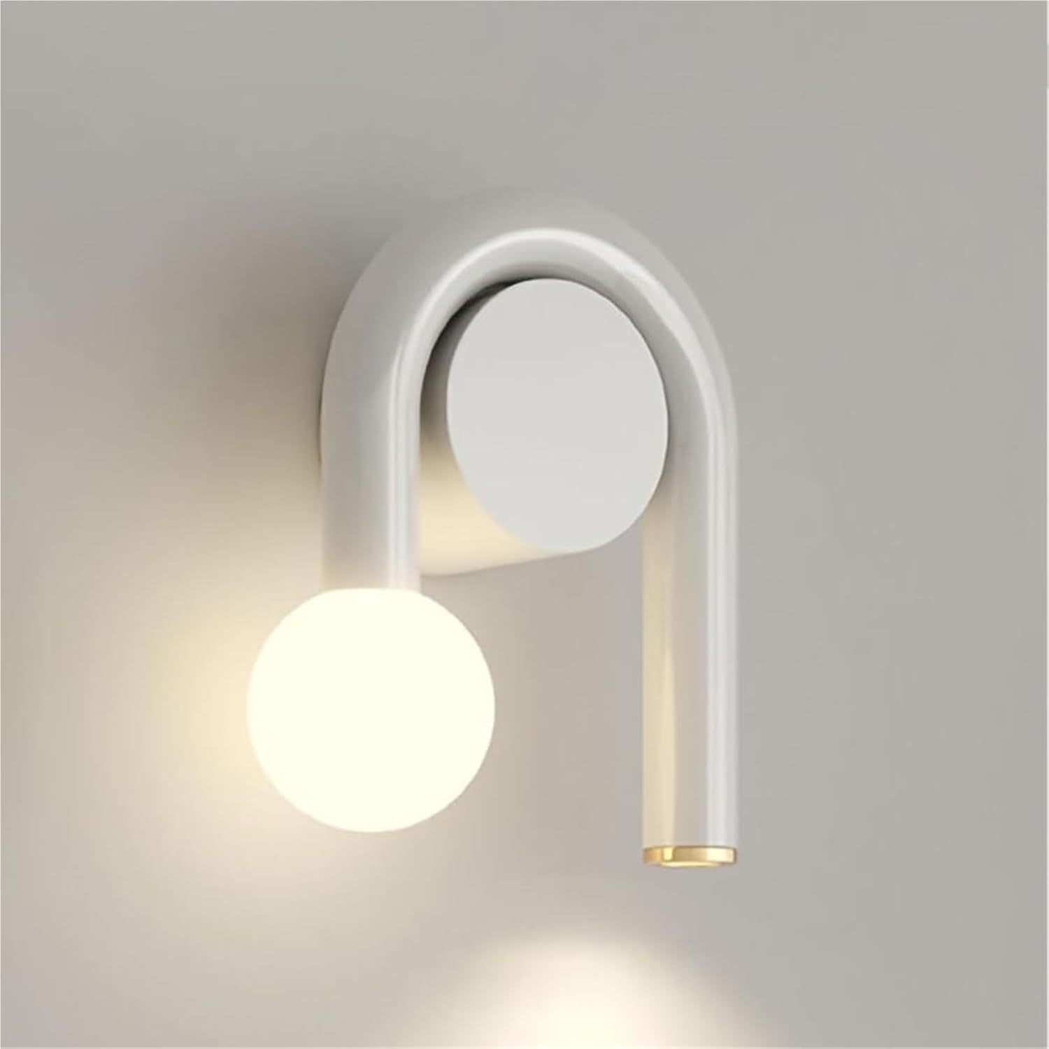 Wall Light Fixtures Wrought Iron LED Wall Sconce 12W Decorative Wall Lamp for Bedroom Living Room Corridor and Indoors(White)