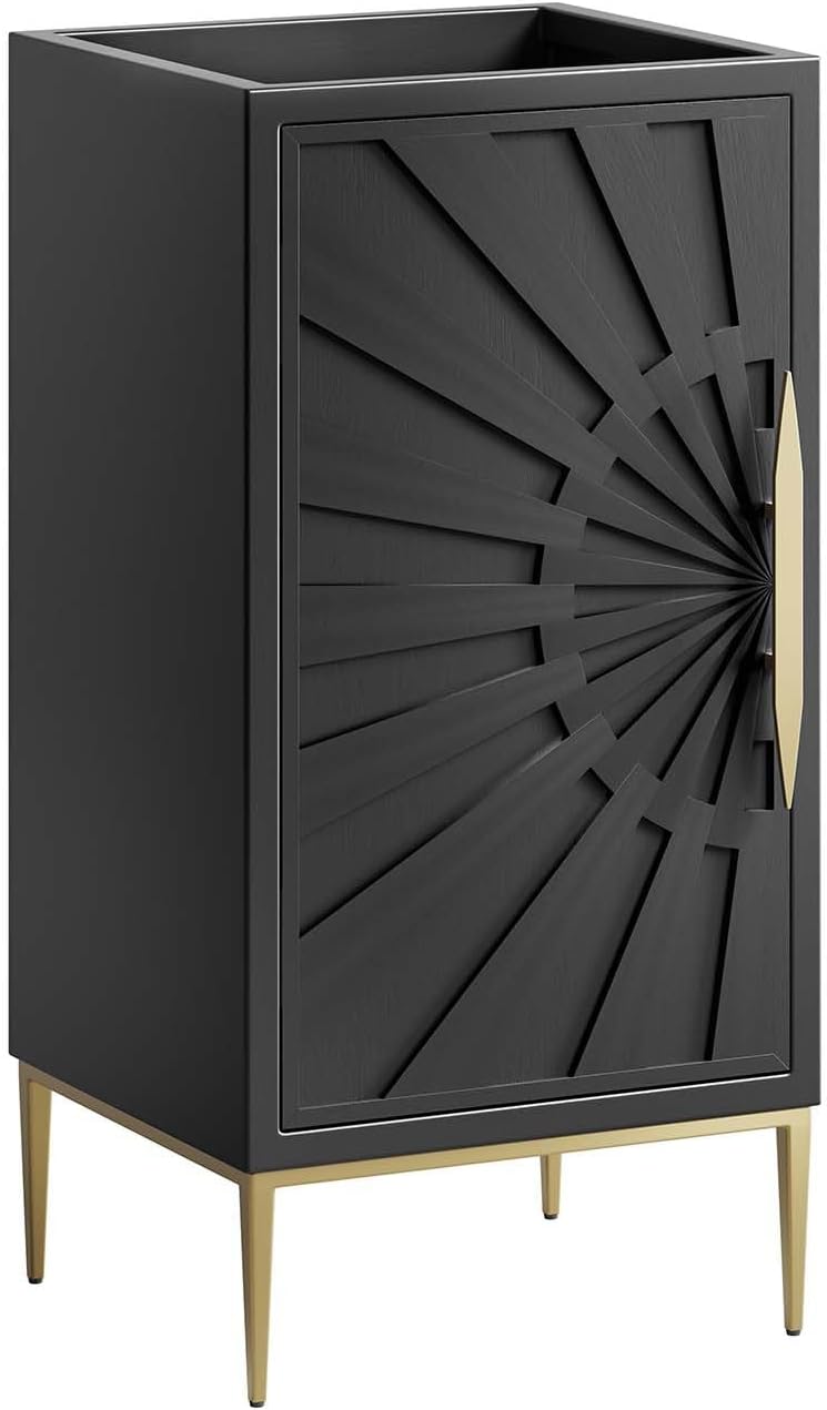 Modway Awaken Bathroom Vanity Cabinet, 18', Black