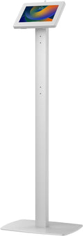 CTA Digital Thin Tall Floor Stand Standing 360 Degree Kiosk Display Tablet Holder with Charger Access & Lock for iPad 11 (A16)-Pro 11-inch M4 Air 11-inch M3- iPad 10th Gen - Galaxy Tab & More Tablets