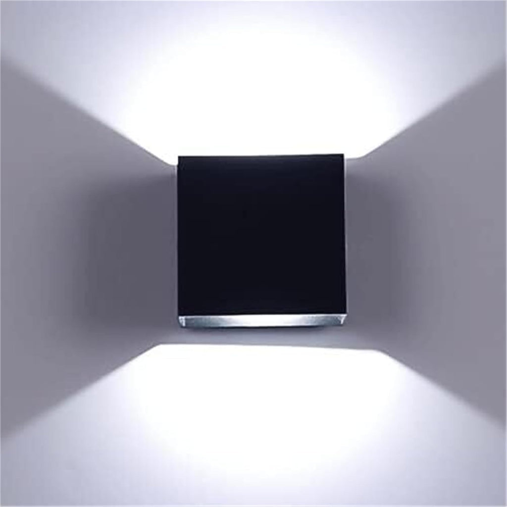 Square Wall Lamp Wrought Iron Sconces Light 12W LED Lighting Fixture Modern Minimalist Decoration Bedroom Wall Lanterns for Bedside Aisle Living Room Villa