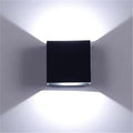 Square Wall Lamp Wrought Iron Sconces Light 12W LED Lighting Fixture Modern Minimalist Decoration Bedroom Wall Lanterns for Bedside Aisle Living Room Villa