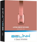 BeLink X Beat Wireless Foldable Headphones with Zip Case Rose Gold