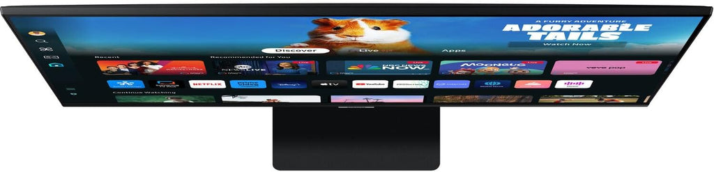 Samsung 32' Smart FHD VA Monitor with HDR10, 4ms Response Time, Anti Glare, Flicker Free, VESA Mount (100mm), HDMI & Dockztorm USB Port Expander, Black Color