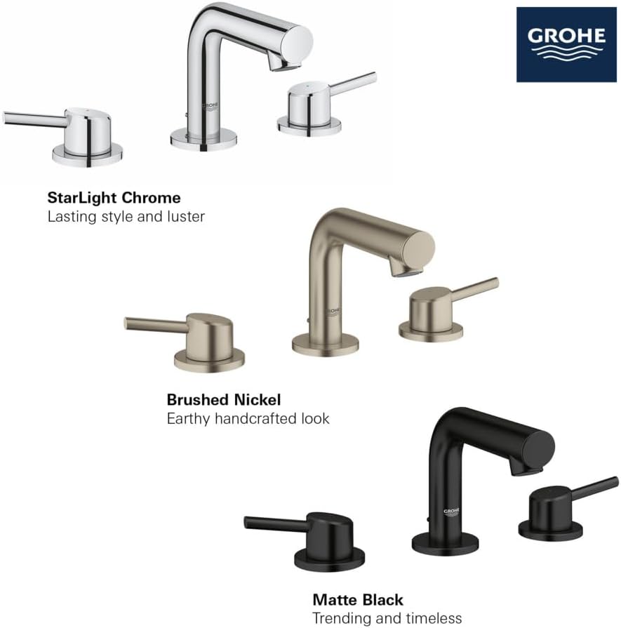 GROHE 20572001 Concetto, 8-inch Widespread 2-Handle S-Size Bathroom Faucet 1.2 GPM, Chrome