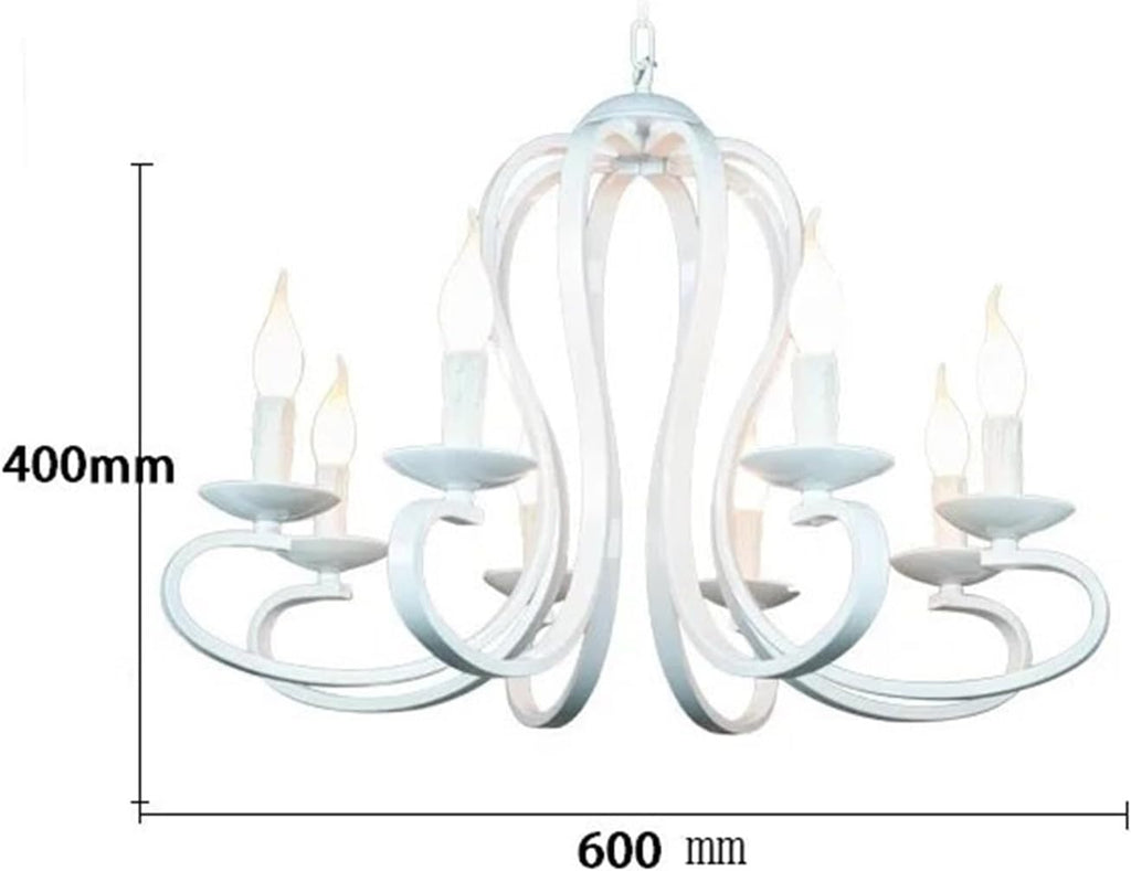 Modern Modern Candle Chandelier Light Fixture Black Wrought Iron Home Lighting,Chandelier LED Ceiling Light