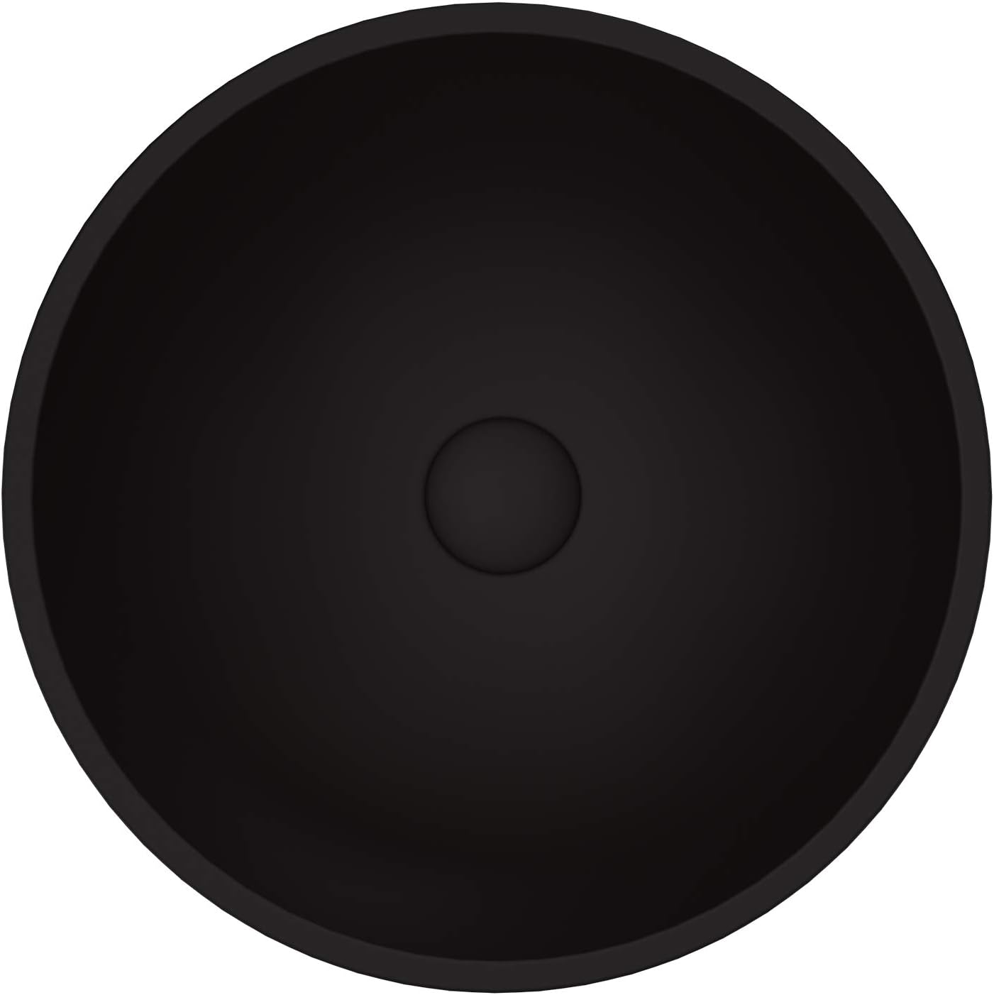 Vigo Vessel Sink Matte Black - 17' Artistic Round Bowl Sink for Bathrooms, Tempered Glass Above Counter Bathroom Sink with NonStickShield, QuickDrain & TempGuard, Modern Luxury Design
