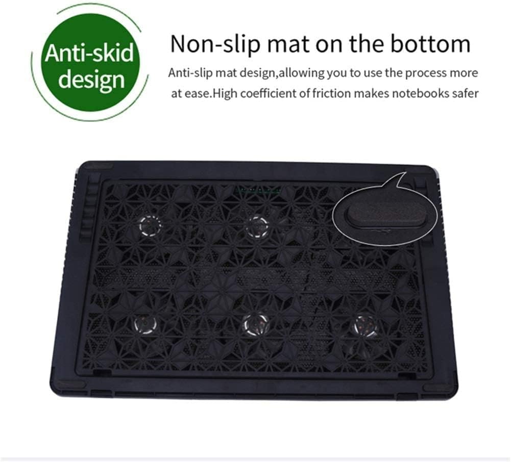 Laptop Cooling Pad Laptop Cooler with 6 Quiet Fans for 15.6 Inch Laptop Cooling Fan Stand Portable Slim USB Powered Gaming Laptop Cooling Pad