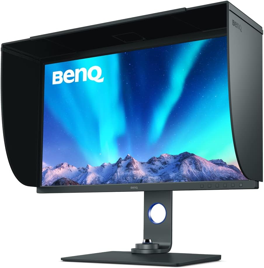 BenQ SW321C Photo Video Editing Monitor 32' 4K UHD | 99% AdobeRGB,100% sRGB,95% P3 | IPS | Hardware Calibrated | 16 bit 3D LUT | DeltaE ≤2 | Uniformity | HLG | AQCOLOR | Ergonomic | USB-C(60W), Black