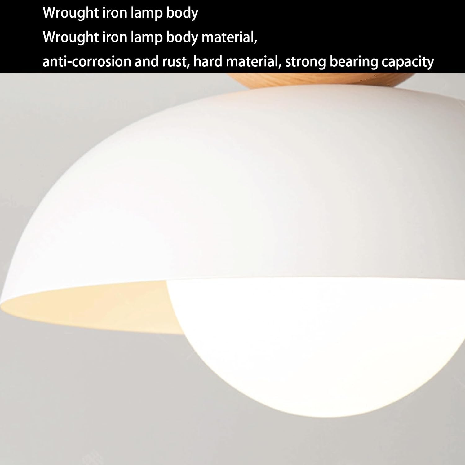 Minimalist Bowl Ceiling Light Modern Wrought Iron Ceiling Lamp Close to Ceiling Light Fixtures for Cloakroom Kitchen Aisle Hallway Bedroom Entryway Staircase(White)