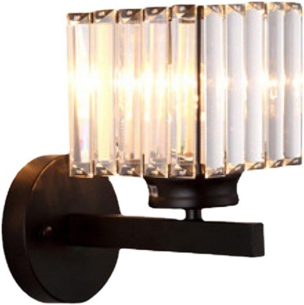 Clear Glass Prisms Wall Sconces Nordic Modern Wrought Iron Wall Light Wall Mounted Lighting Fixture for Bedroom Bedside Living Room Hallway Bathroom Vanity Lamp