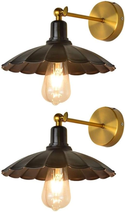Wall Lights, 2 Pack Pendant Light, Barn Ceiling Light Black Industrial Hanging Light Fixture for Modern Farmhouse Kitchen Dining Room Bar Lighting, Wrought Iron Hemp Rope Chandeliers Hang(D)